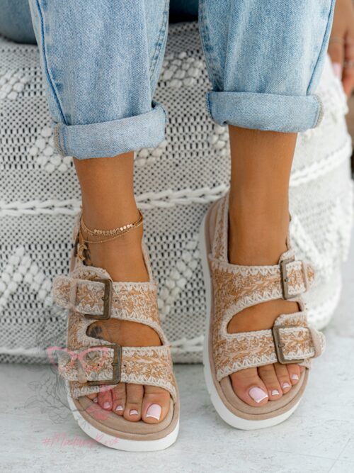 Sandały boho Madam Cherio c. beżowe