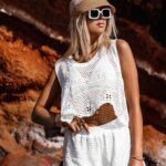 Komplet ażurowy Buterflo biały