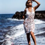 Sukienka ażurowa Frontera biała