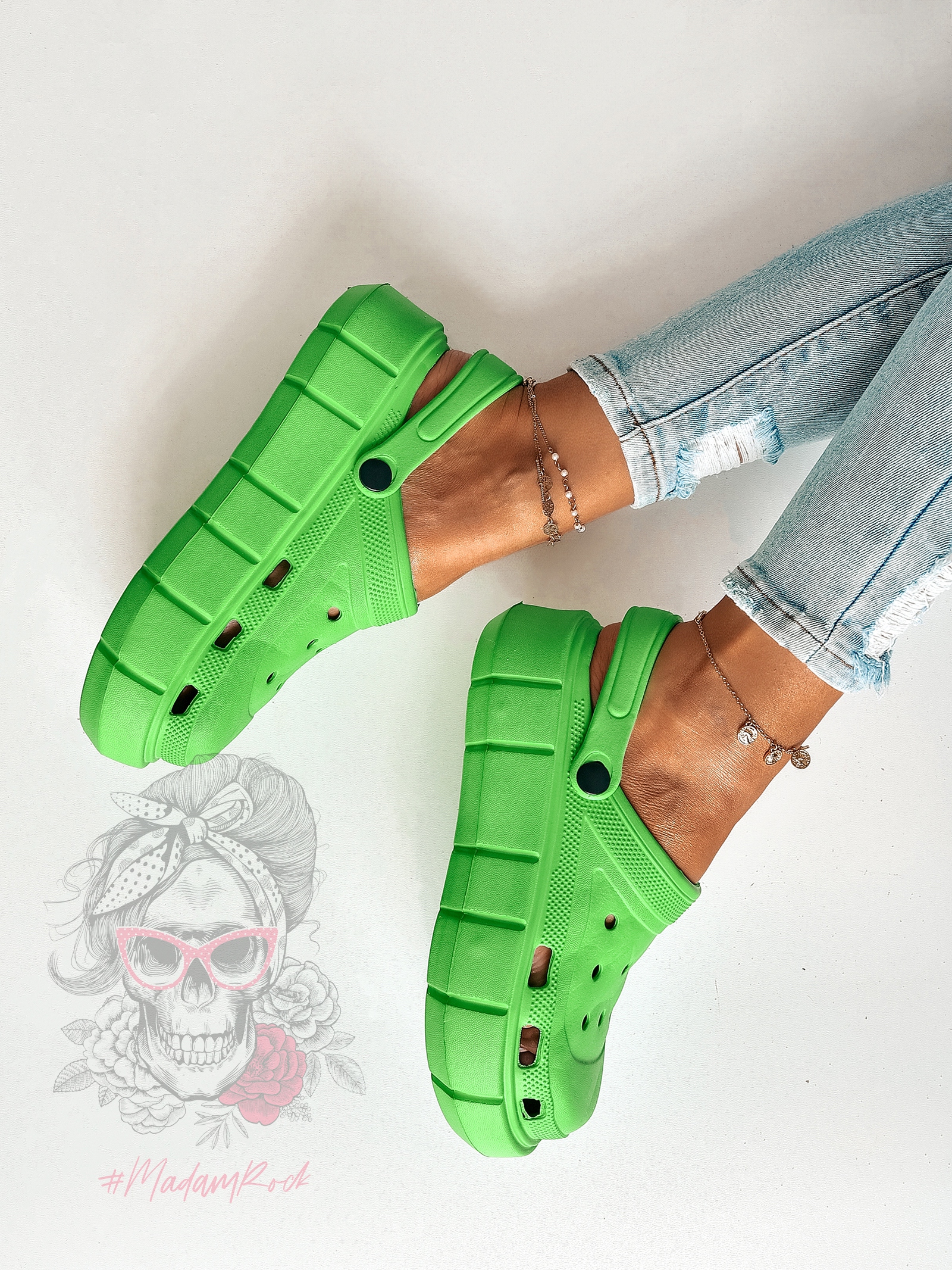 Buty piankowe/chodaki Rock Dopti zielone Buty piankowe/chodaki Rock Dopti zielone