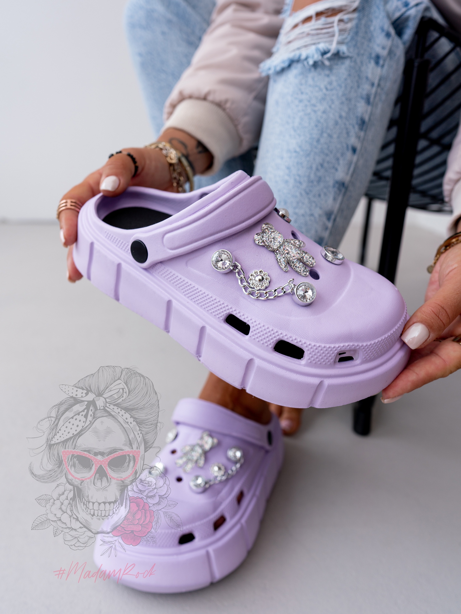 Sandały chodaki Rock Wanna Be With You lila