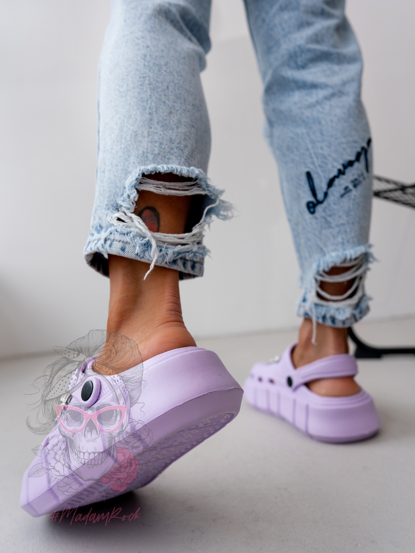 Sandały chodaki Rock Wanna Be With You lila