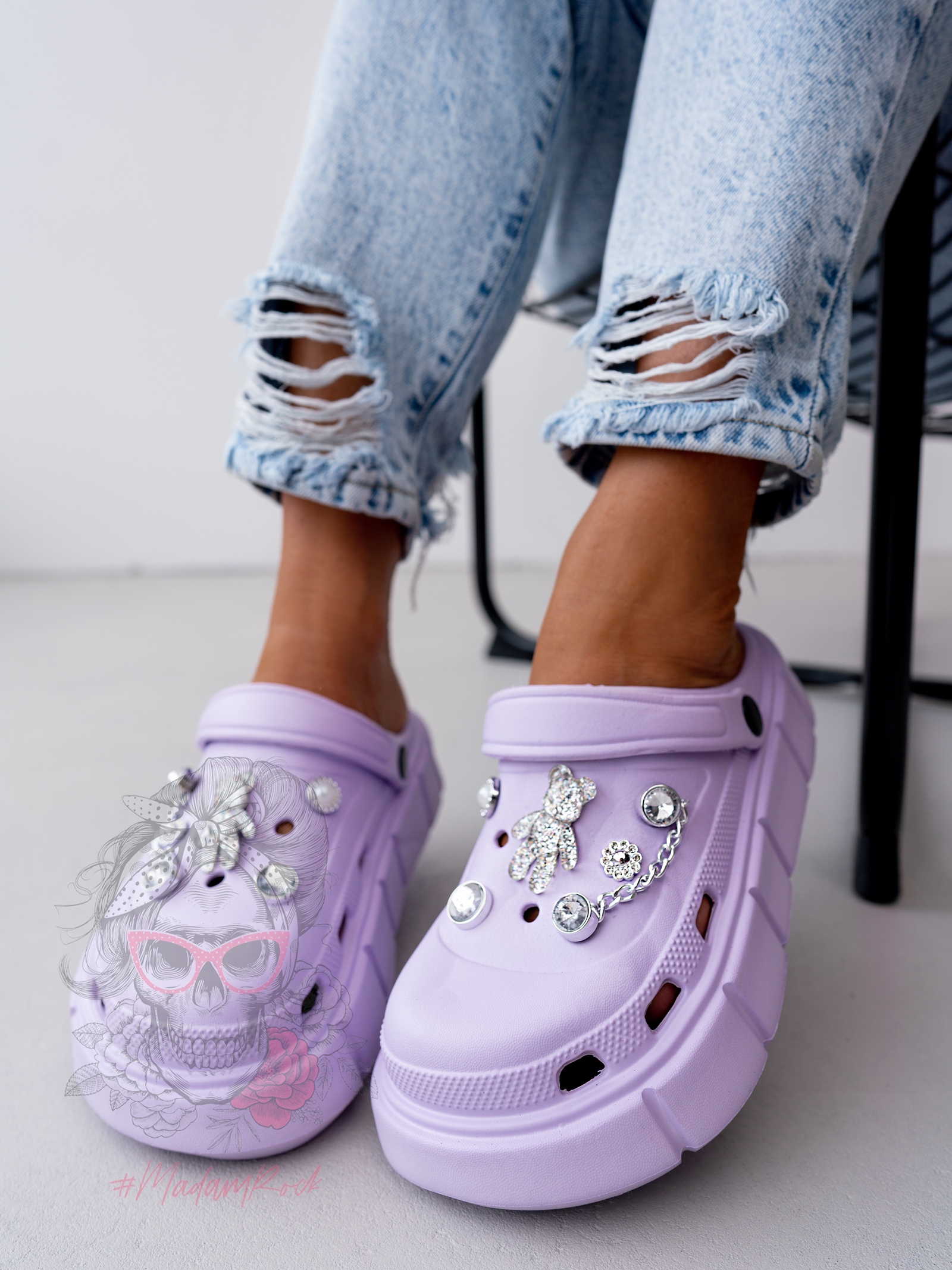Sandały chodaki Rock Wanna Be With You lila