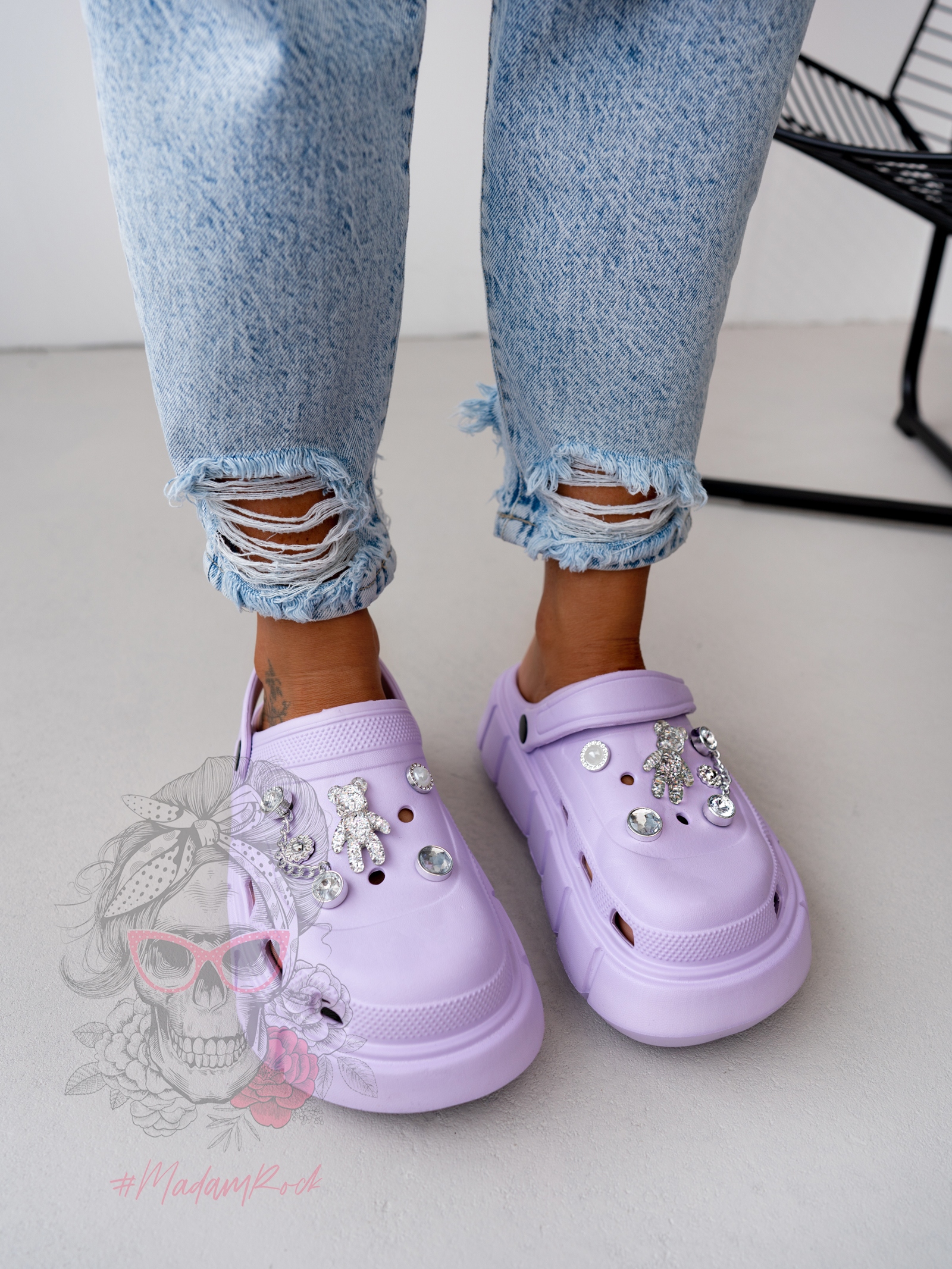 Sandały chodaki Rock Wanna Be With You lila