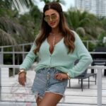 Sweterek moherowy Selp miętowy