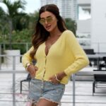 Sweterek moherowy Selp żółty