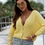 Sweterek moherowy Selp żółty