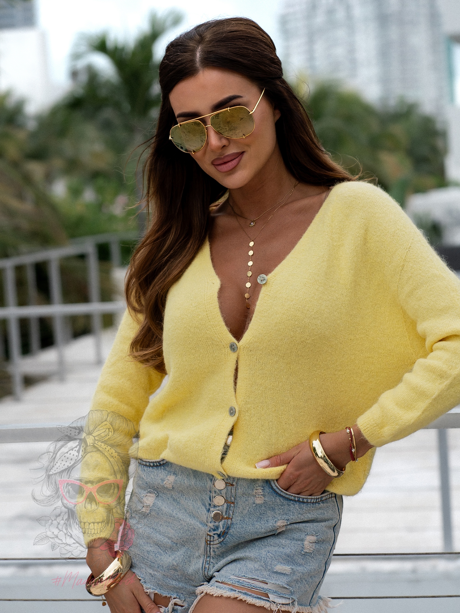 Sweterek moherowy Selp żółty Sweterek moherowy Selp żółty