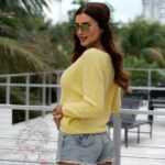 Sweterek moherowy Selp żółty