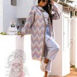 Kardigan kolorowy MiSunny pudrowy