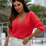 Sweterek moherowy Selp koralowy