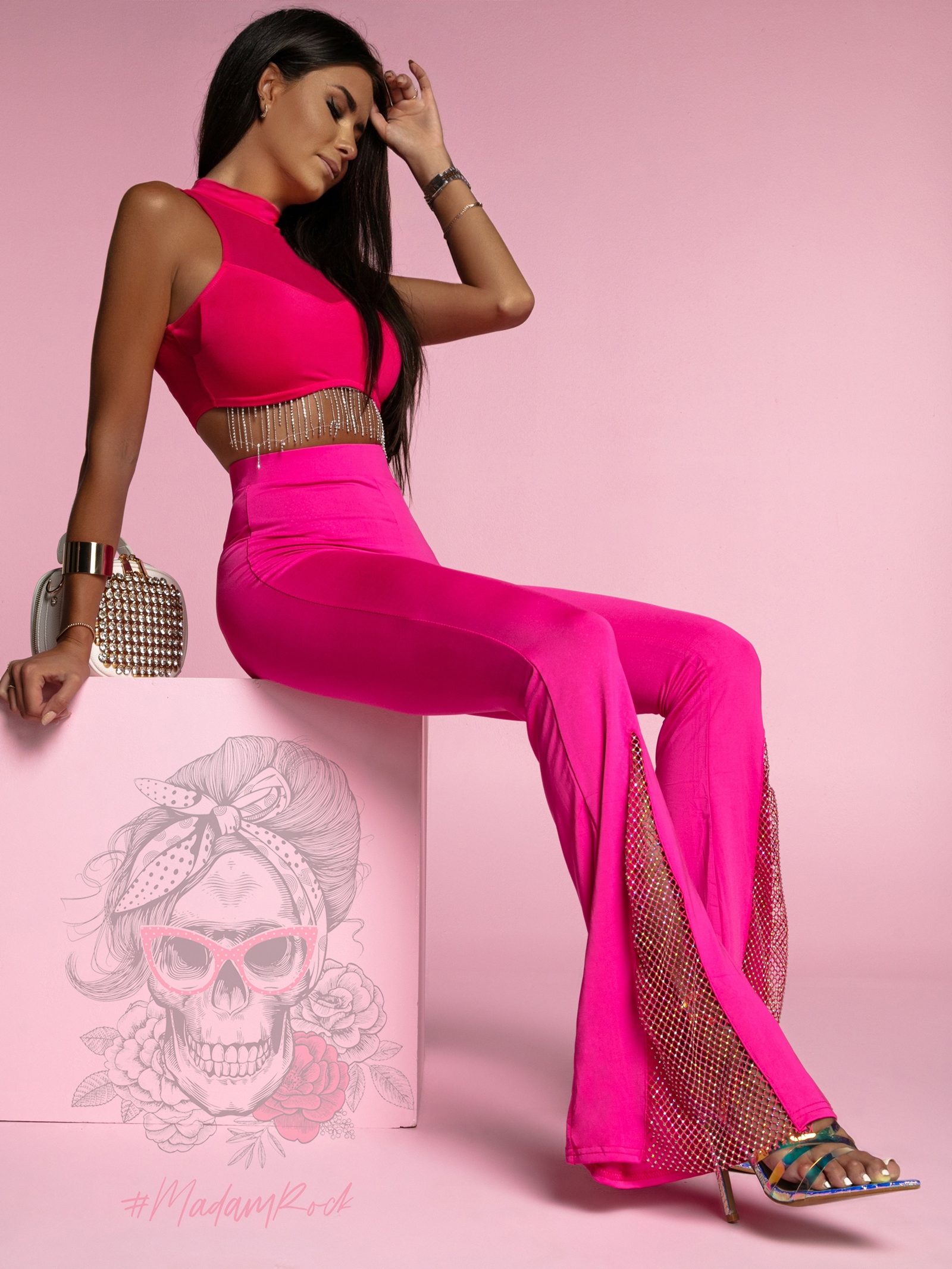 Top krótki z cyrkoniami Magix fuksja Top krótki z cyrkoniami Magix fuksja