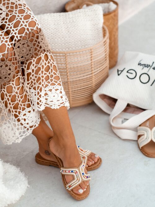 Klapki płaskie Madam Bolle kolorowe