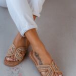 Klapki płaskie Madam Bolle karmelowe