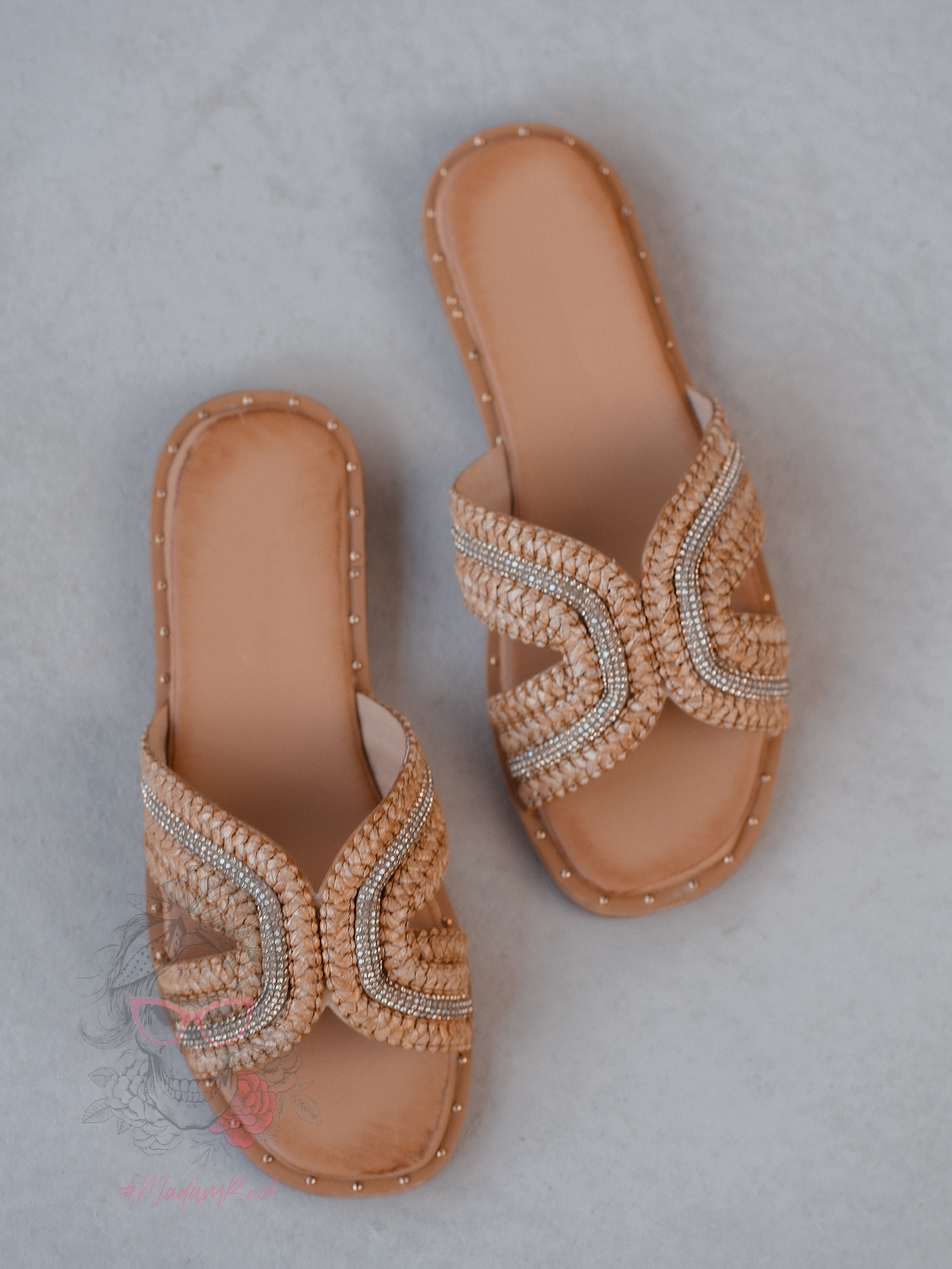 Klapki płaskie Madam Bolle karmelowe Klapki płaskie Madam Bolle karmelowe