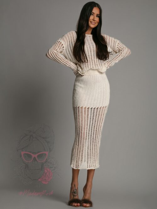 Komplet ażurowy Piter ecru