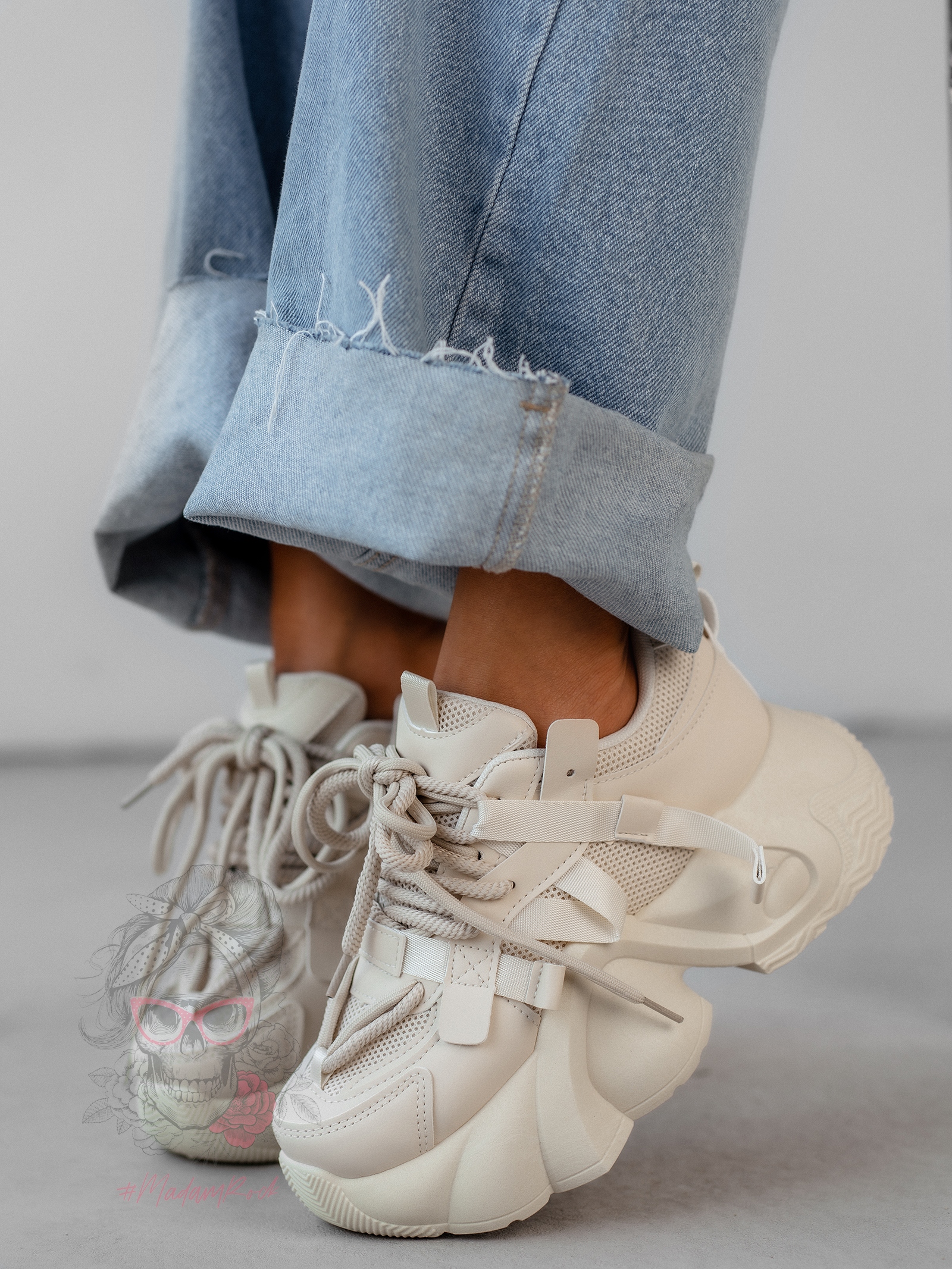 Sneakersy Rock Orpe jasnobeżowe