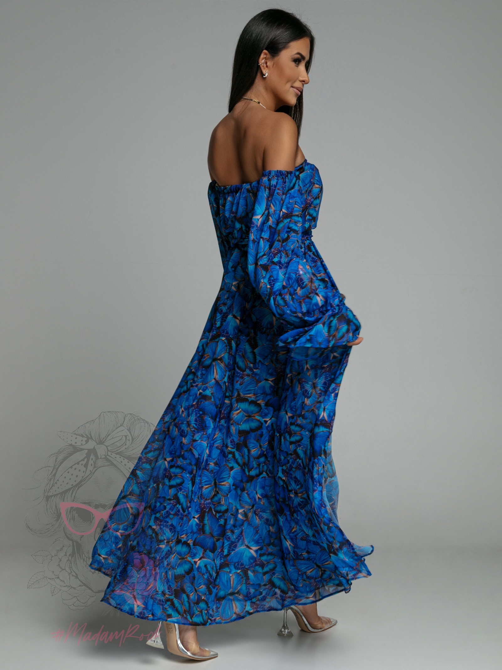 Sukienka maxi NB Boloria niebieska