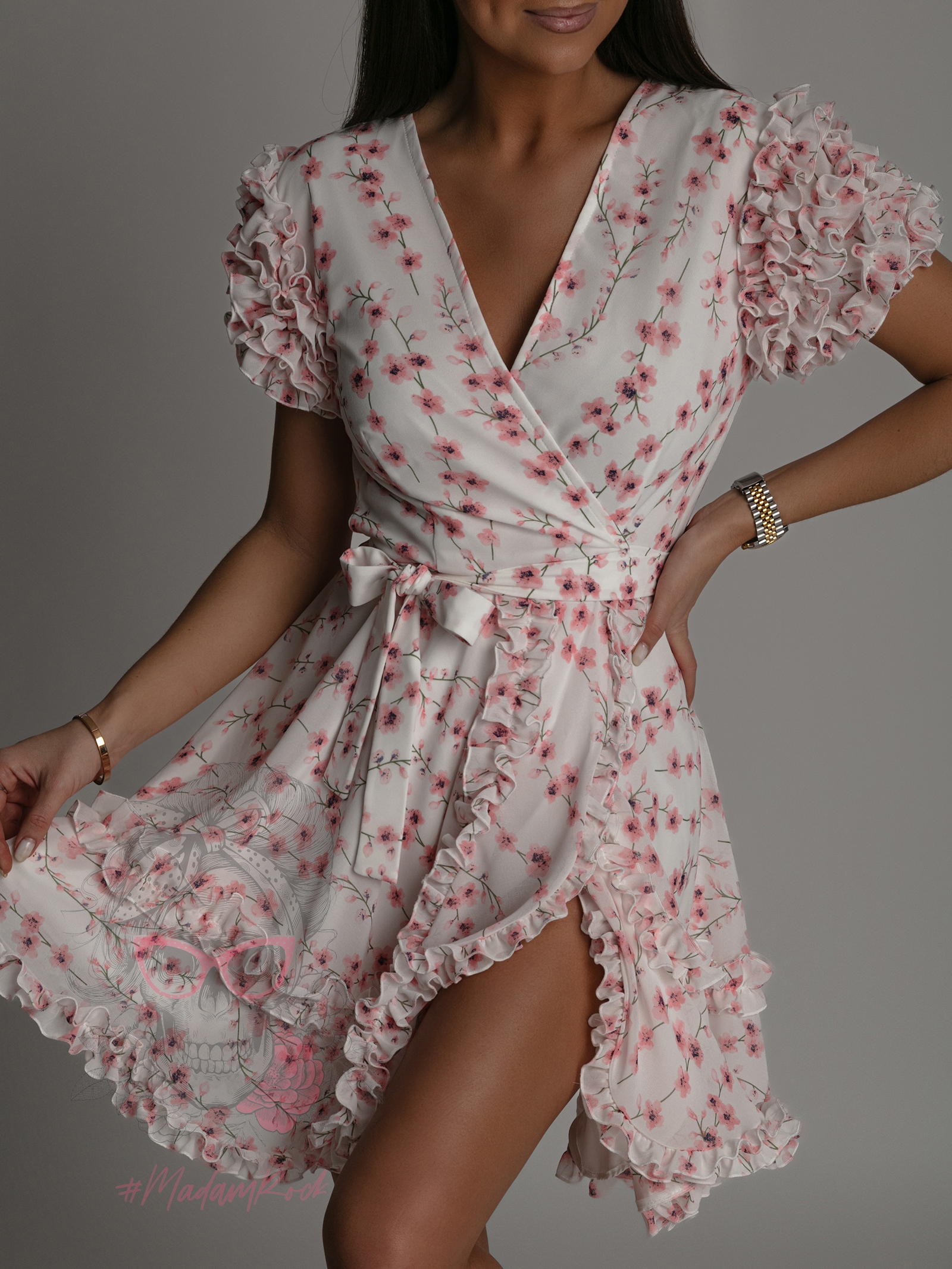 Sukienka dziewczęca NB Subtelia ecru