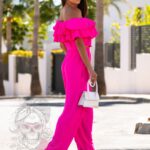 Komplet letni NB Fever neon róż