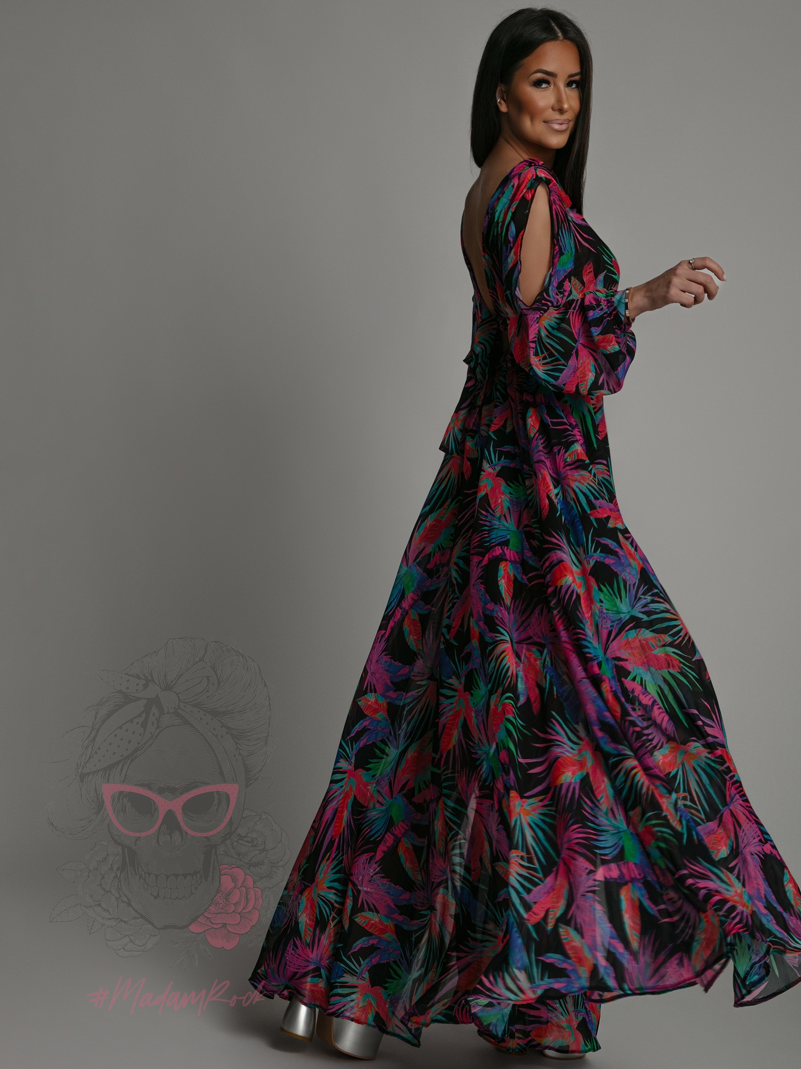 Sukienka maxi NB Careto kolorowa