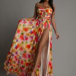 Sukienka maxi w kwiaty NB Falore kolorowa