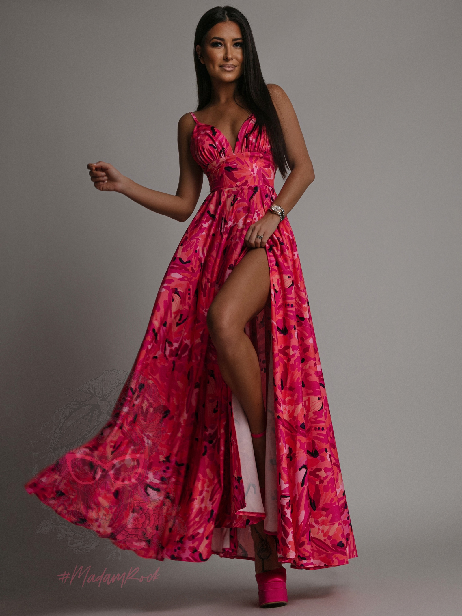 Sukienka maxi NB Viki różowa