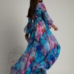 Sukienka maxi NB w kwiaty Secret Garden niebieska