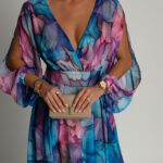 Sukienka maxi NB w kwiaty Secret Garden niebieska