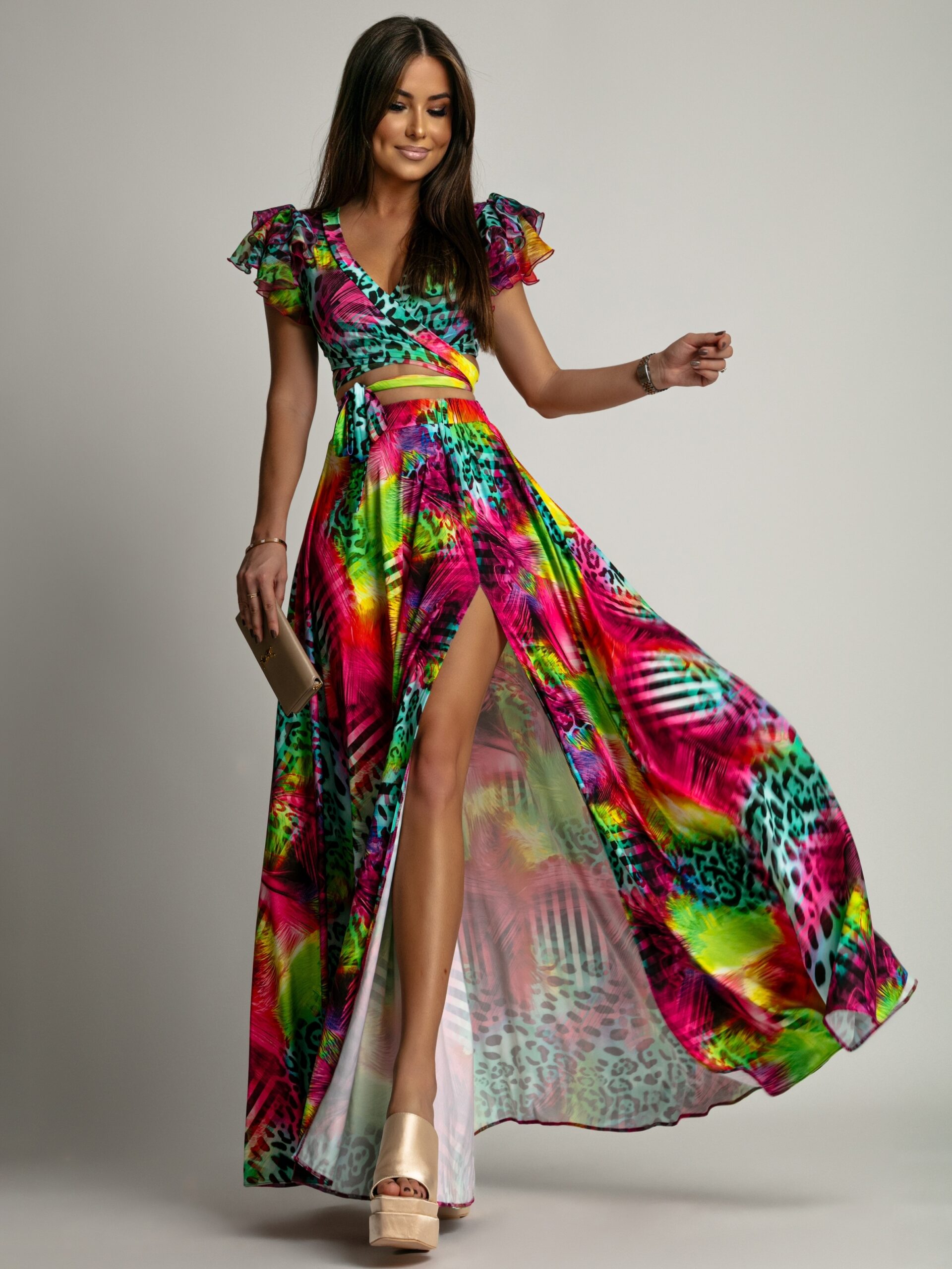 Komplet bluzka + spódnica NB VACAY kolorowy Komplet bluzka + spódnica NB VACAY kolorowy