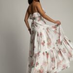 Sukienka maxi w róze NB Viva Garden biała