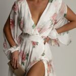 Sukienka w róże maxi NB Viva Garden biała