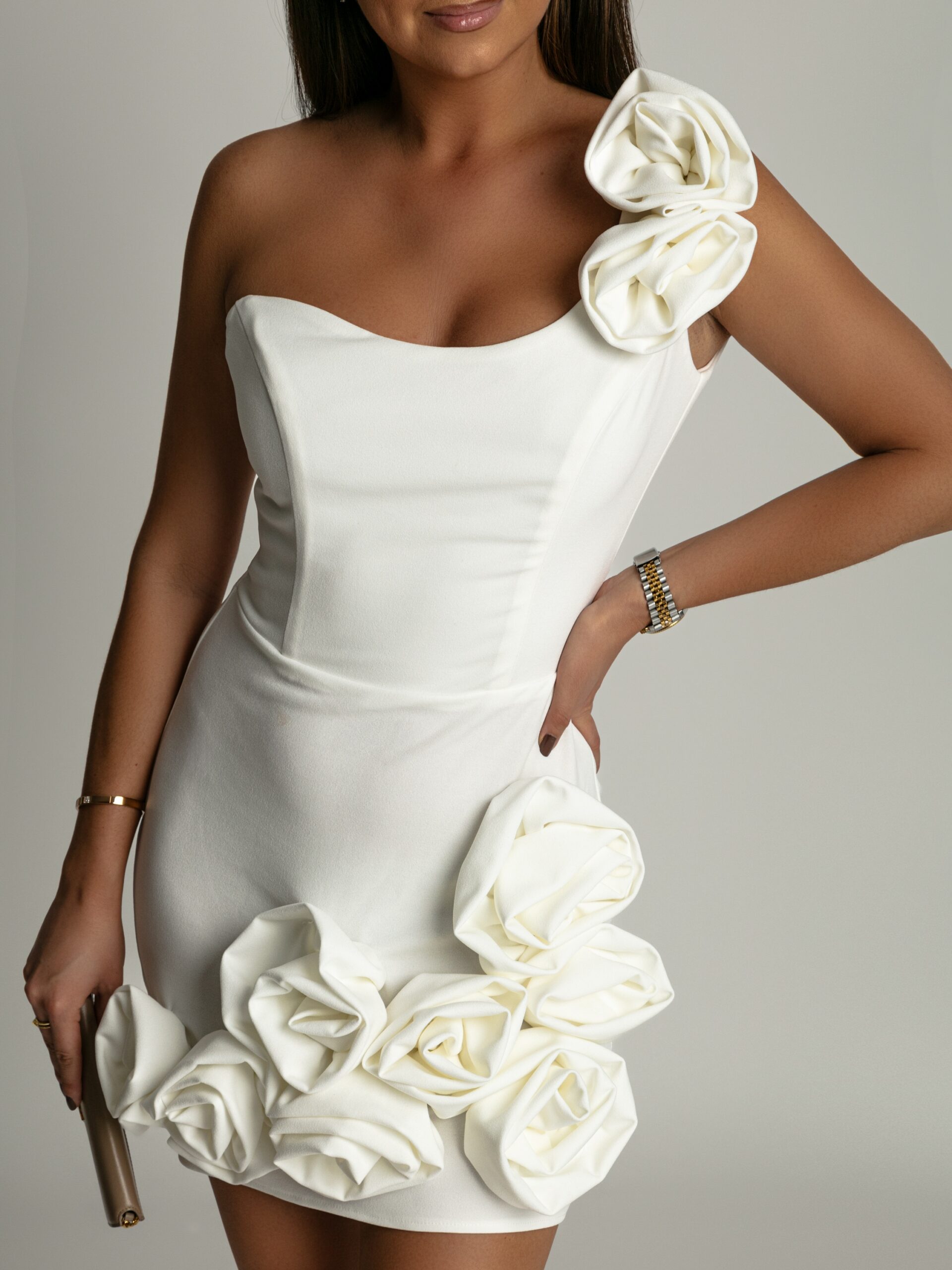 Sukienka mini NB Tomiola ecru Sukienka mini NB Tomiola ecru