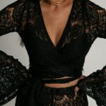 Komplet koronkowy NB Ekspoos czarny