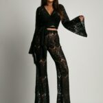 Komplet koronkowy NB Ekspoos czarny