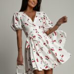 Sukienka w wisienki NB Cherry biała