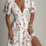 Sukienka w wisienki NB Cherry biała