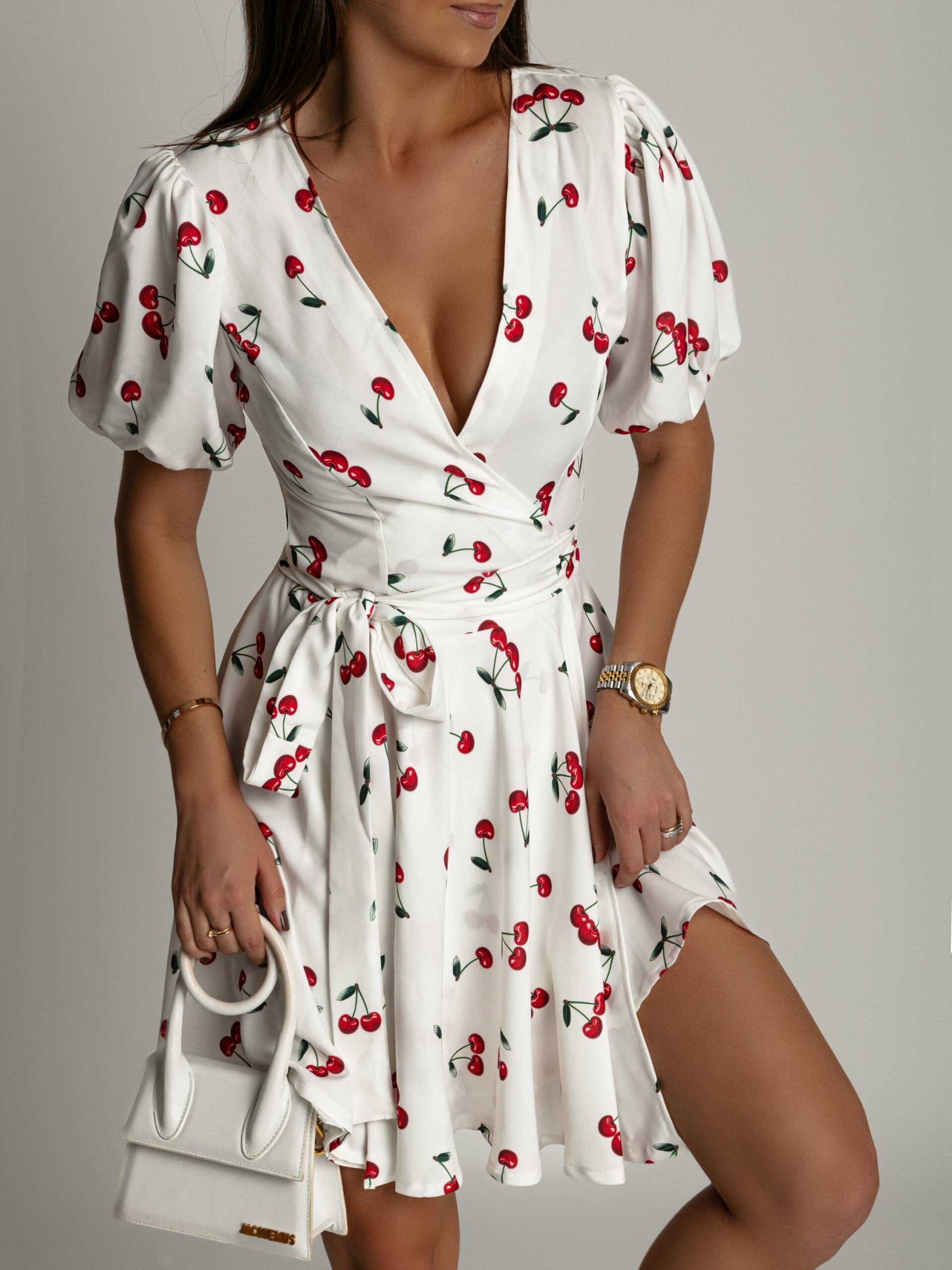 Sukienka w wisienki NB Cherry biała