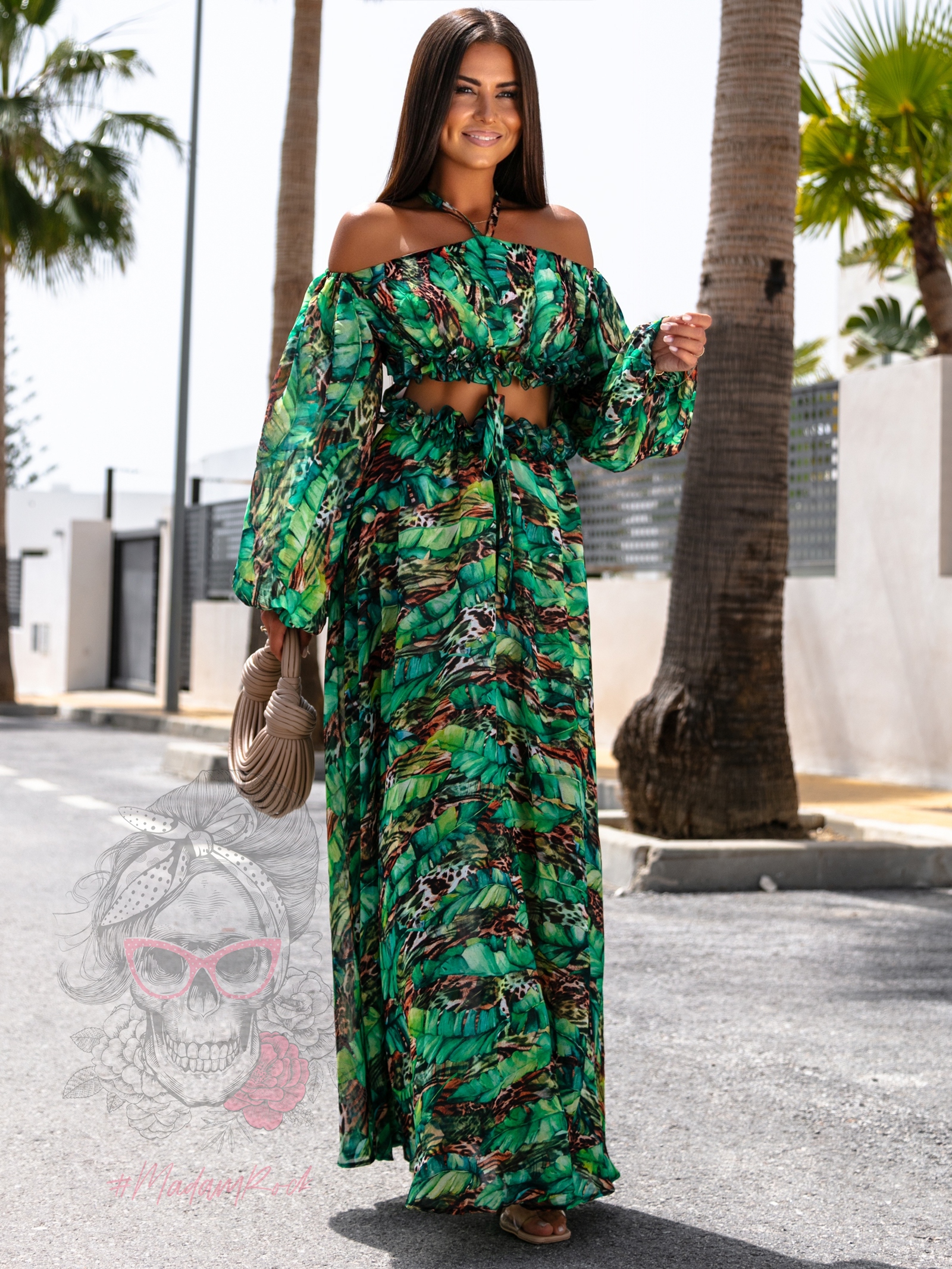 Sukienka maxi NB Tajga zielona