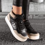 Sneakersy za kostkę CARMINE OLAVOGA beżowo-czarne