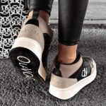 Sneakersy za kostkę CARMINE OLAVOGA beżowo-czarne