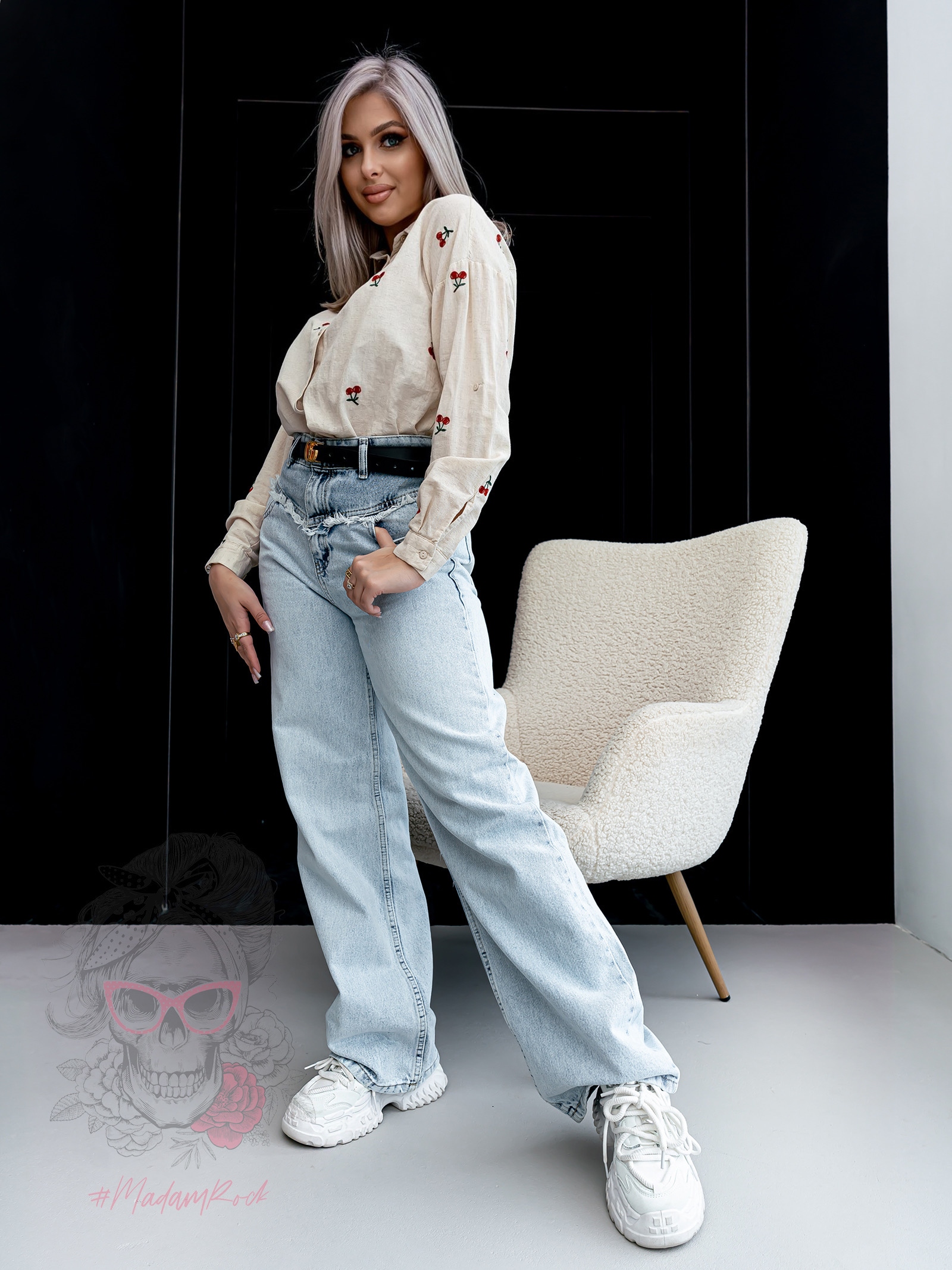 Spodnie jeansowe Gers niebieskie