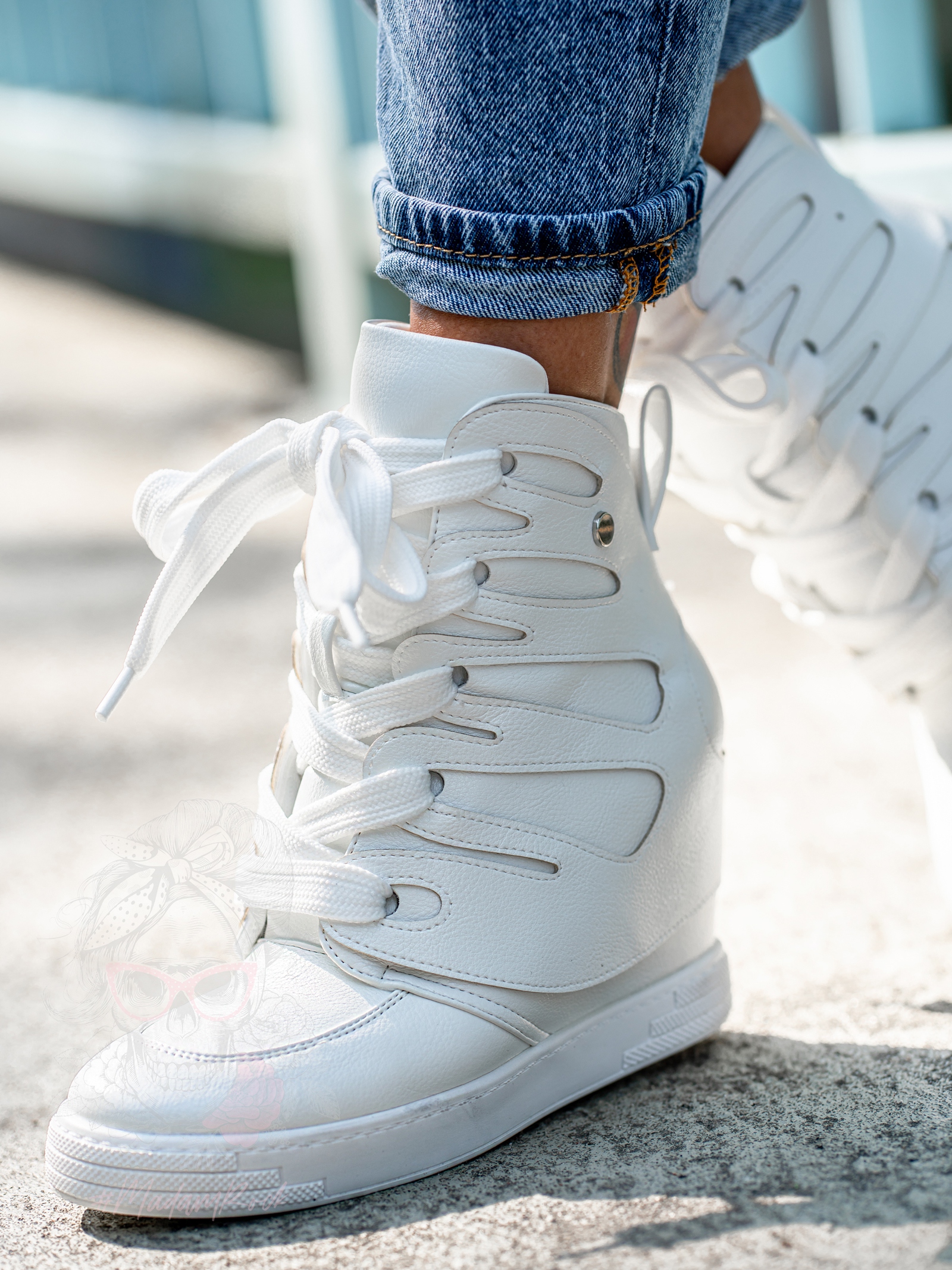 Sneakersy Madam Krua białe