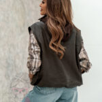 Kamizelka skórzana Bombis brązowa