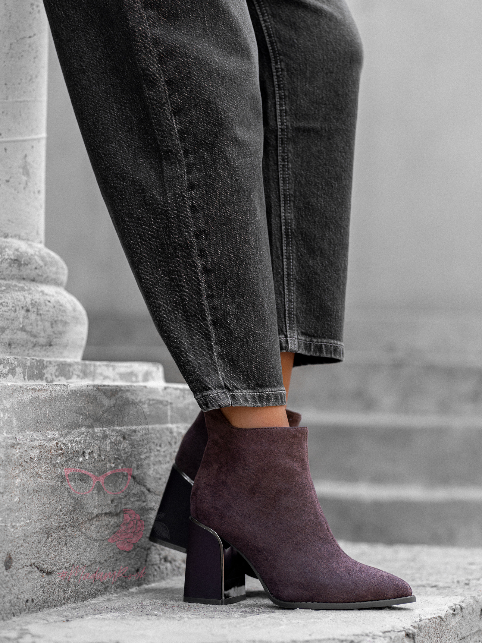 Botki na słupku Madam Mocha czekoladowe