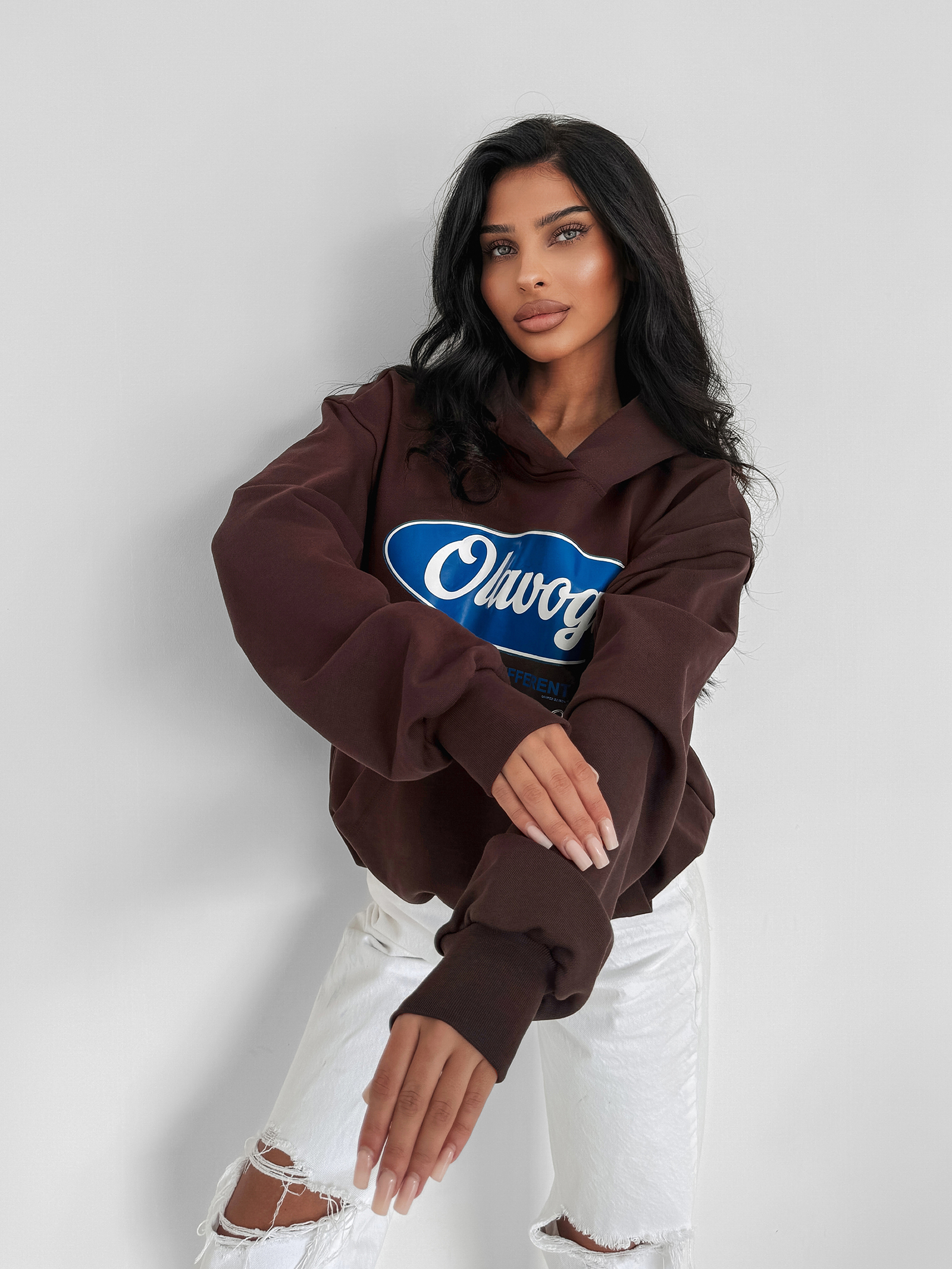 Bluza z kapturem AUTUMN MUSE OLAVOGA brązowa