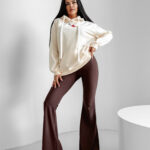 Bluza hoodie z kapturem OLAVOGA FLINT ecru