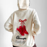 Bluza hoodie z kapturem OLAVOGA FLINT ecru