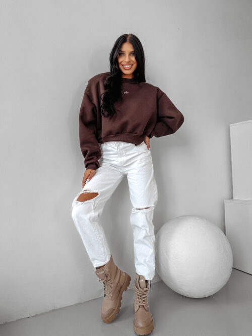 Bluza crewneck OLAVOGA TAKEDOWN brązowa