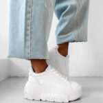 Sneakersy na platformie NEFRE OLAVOGA białe